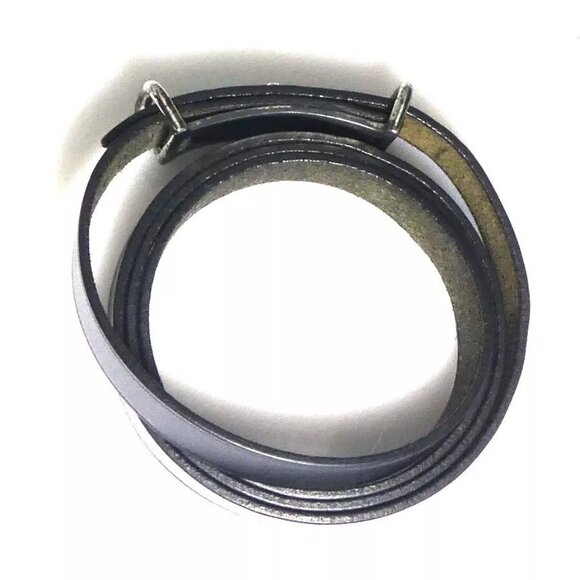 Auth HERMES Bracelet Black/Silver Leather/Metal - - Picture 4 of 10
